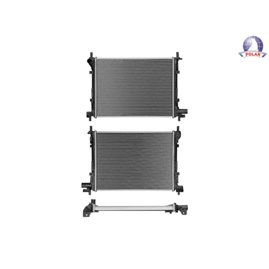 Radiador Fd Fiesta Ikon 02-07 L4 1.6 Lts Std C/S Aa 19 7/8X14 7/8X26Mm Alum Sold Polar