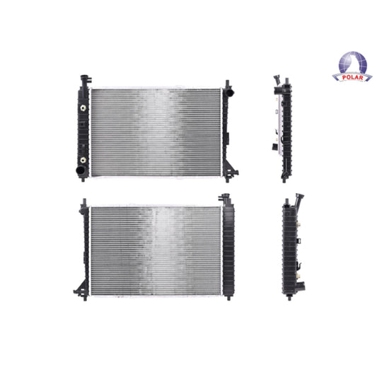 Radiador Fd Mustang 97-04 V6 3.8, 3.9 Lts C/S Aa Aut C/Gollete 24 4/5X16 6/7X26Mm Alum Soldado Polar