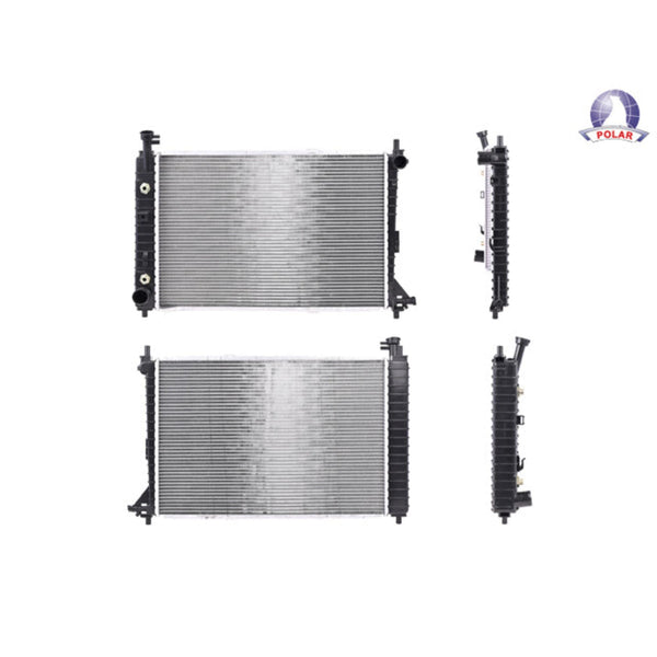 Radiador Fd Mustang 97-04 V6 3.8, 3.9 Lts C/S Aa Aut C/Gollete 24 4/5X16 6/7X26Mm Alum Soldado Polar