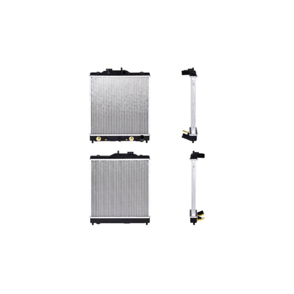 Radiador Hd Civic 92-00 L4 1.6 Lts C/S Aa Aut 13 7/9X13 5/7X26Mm Alum Sold Polar