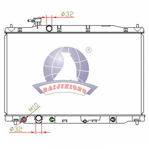 Radiador 16mm CR-V Automático 2007-2009 Polar