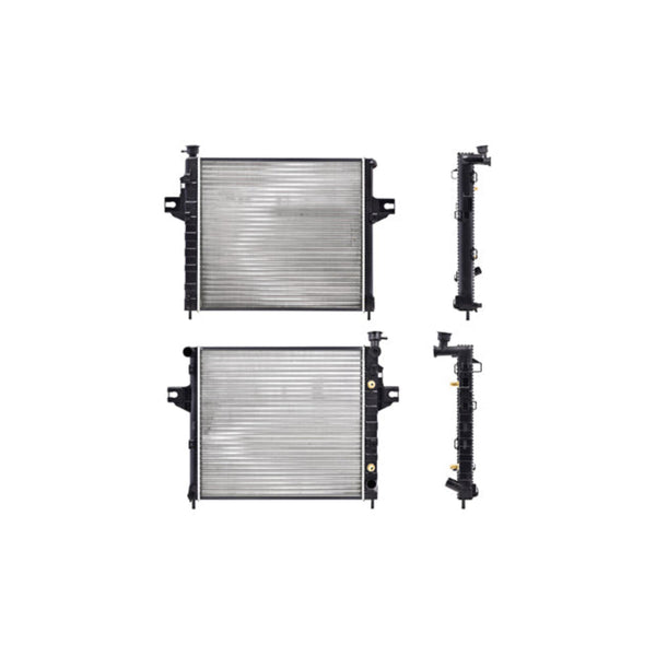 Radiador Jp Grand Cherokee 99-00 V8 4.7 Lts C/S Aa Aut 23 3/7X21 4/7X26Mm Alum Sold Polar