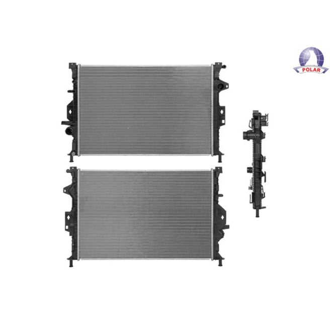 Radiador Lr Range Rover Evoque 12-18 (P/Sensor De Nivel) L4 2.0, 2.2, 2.3, 4.4 Lts Aut C/S Aa 26 3/8X17 5/9X26Mm Alum Sold Polar
