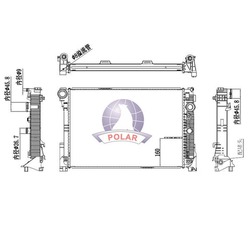 Radiador Clase C Automático 2009-2012 Polar