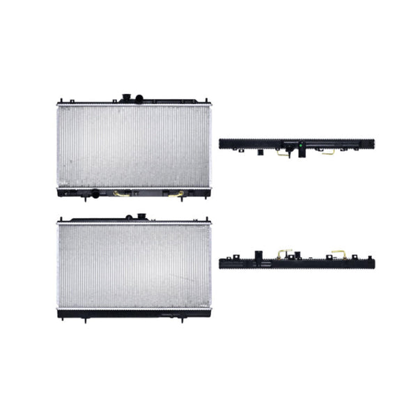 Radiador Mt Lancer 02-07 L4 2.0, 2.4 Lts C/S Aa Aut 14 3/4X27X16Mm Alum Sold Polar
