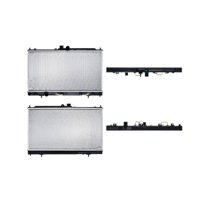 Radiador Mt Lancer 02-07 L4 2.0, 2.4 Lts C/S Aa Aut 14 3/4X27X16Mm Alum Sold Polar