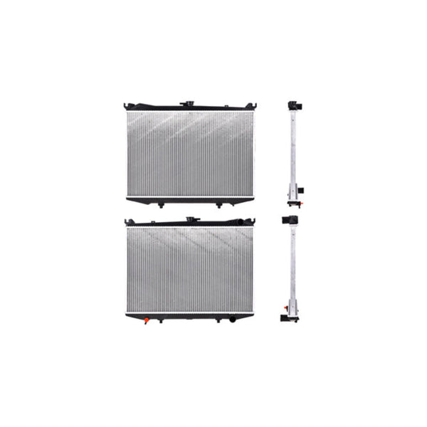 Radiador Ns D21/Hardbody/Pathfinder 86-04 L4/V6 2.4/3.0 Lts Tomas Lineales Std 17X25X26Mm Alum Sold Polar