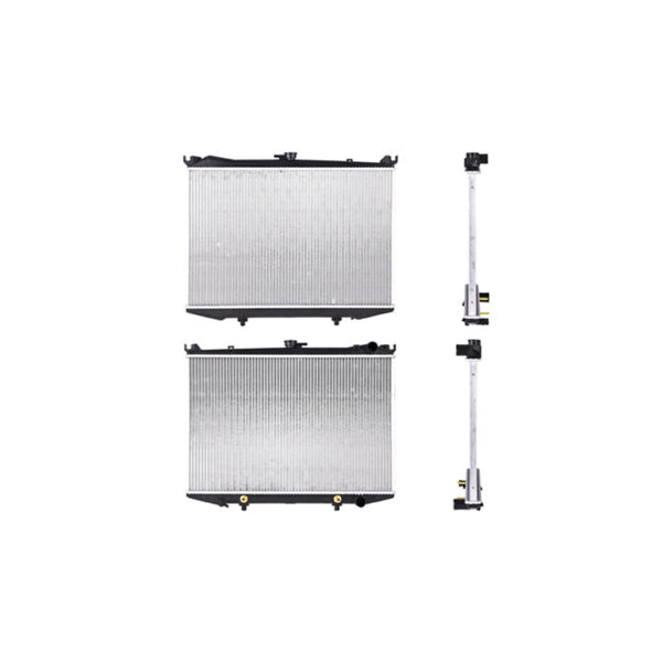 Radiador Ns D21/Hardbody/Pathfinder 86-04 L4/V6 2.4/3.0 Lts Tomas Lineales Aut 17X25X22Mm Alum Sold Polar