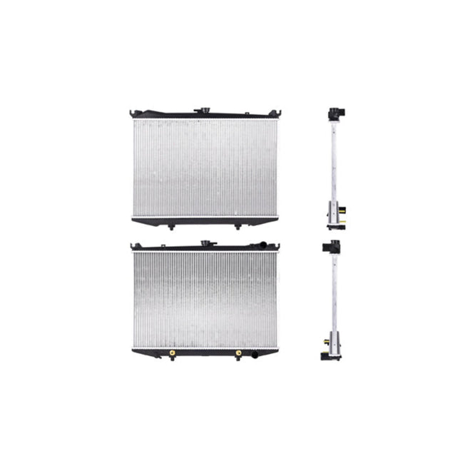 Radiador Ns D21/Hardbody/Pathfinder 86-04 L4/V6 2.4/3.0 Lts Tomas Lineales Aut 17X25X22Mm Alum Sold Polar