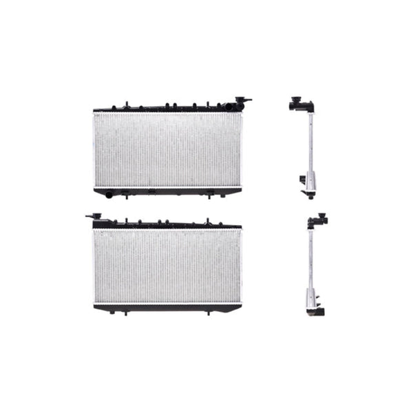 Radiador Ns Sentra 93-00 L4 1.6,1.8,2.0 Lts Std C/S Aa Tomas De Agua De 35Mm 12 3/5X25 1/2X16Mm Alum Sold Polar