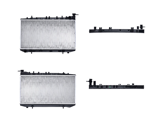 RADIADOR NS TSURU III 92-17 L4 1.6, 1.8, 2.0 LTS 2 HILERAS 1/2 C/S AA STD 12 3/5X25 1/2X26MM ALUM SOLD POLAR