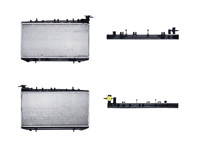 RADIADOR NS TSURU III 92-17 L4 1.6, 2.0 LTS 2 HILERAS 1/2 C/S AA AUT 12 3/5X25 1/2X26MM ALUM SOLD POLAR