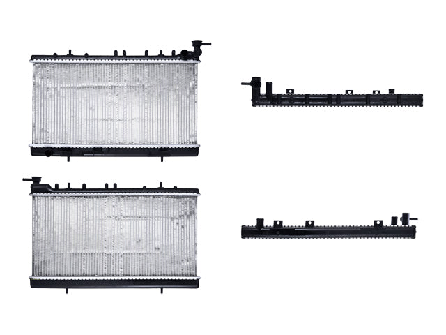 RADIADOR NS TSURU III 92-17 L4 1.6, 2.0 LTS STD 12 3/5X25 1/2X34MM ALUM SOLD VALEO