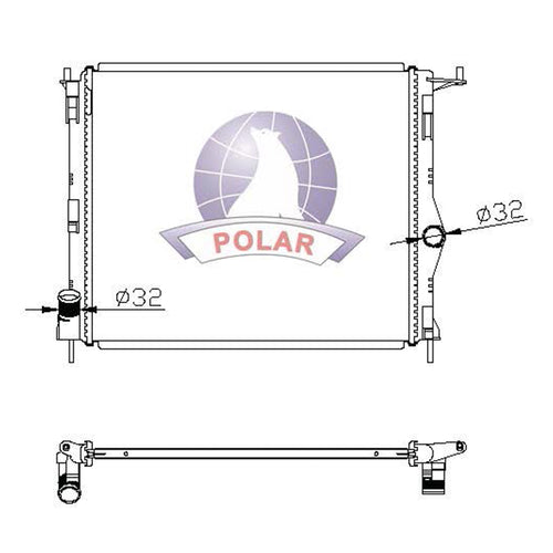 Radiador Logan Manual 2008-2016 Polar
