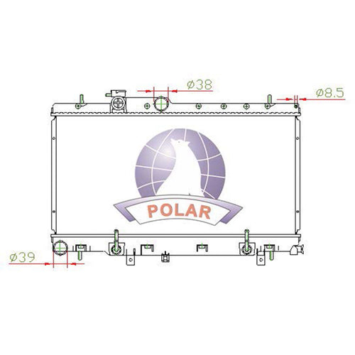 Radiador Impreza Automático 2004-2007 Polar