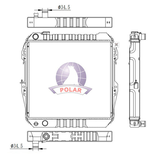 Radiador Hilux Manual 1983-1997 Polar