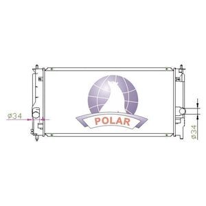Radiador Mr2 Spyder Manual 2000-2005 Polar