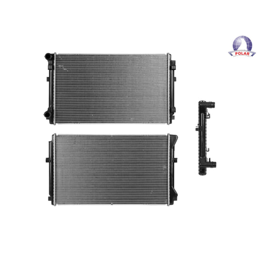 Radiador Vw Golf 15 L4 1.4, 1.8, 2.0 Lts Std C/Aa 25 3/5X15 2/3X26Mm Alum Sold Polar