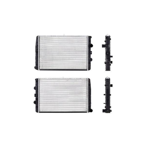 Radiador Vw Pointer 97-10 L4 1.6, 1.8, 2.0 Lts S/Aa Std 18 1/2X13 2/5X23Mm Alum Mec Polar