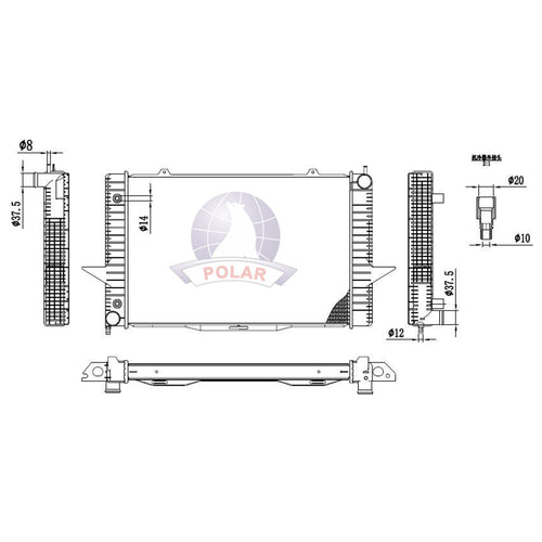 Radiador C70 Manual 1999-2005 Polar