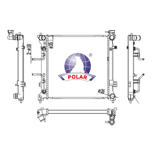 Radiador Sonata Automático 2015-2019 Polar