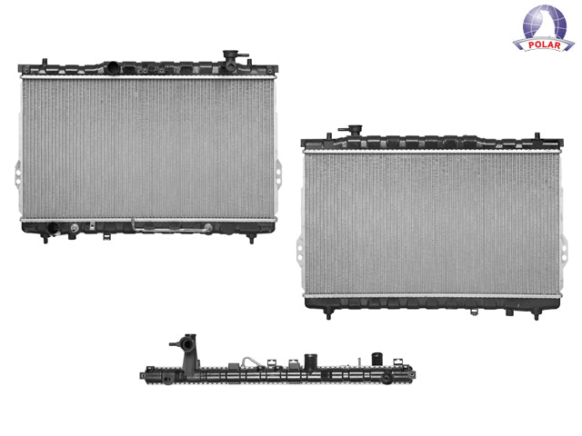 RADIADOR HY SANTA FE 01-06 L4 2.4/V6 2.7 LTS AUT C/S AA 15 3/4X28 1/4X16MM ALUM SOLD POLAR