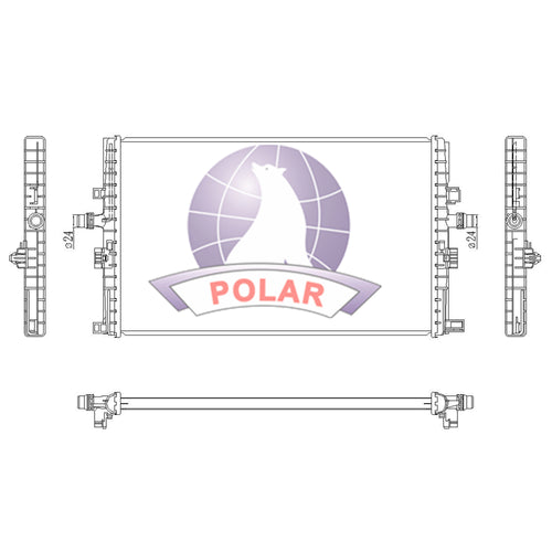 Radiador Model Y Automático 2020-2025 Polar