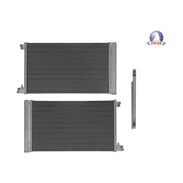 CONDENSADOR DE AIRE BK REGAL 11-14 L4 2.0 LTS AUT/STD C/SECADOR 25 2/7X15 2/7X12MM ALUM SOLD POLAR