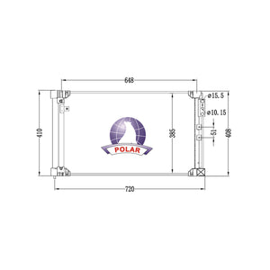 Condensador A/C Con Secador Q50 2016-2019 Polar