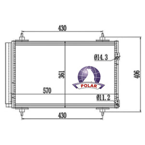 Condensador A/C Con Secador Partner 2008-2017 Polar