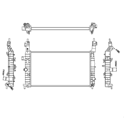 Radiador Mecánico Meriva 2004-2008 Polar