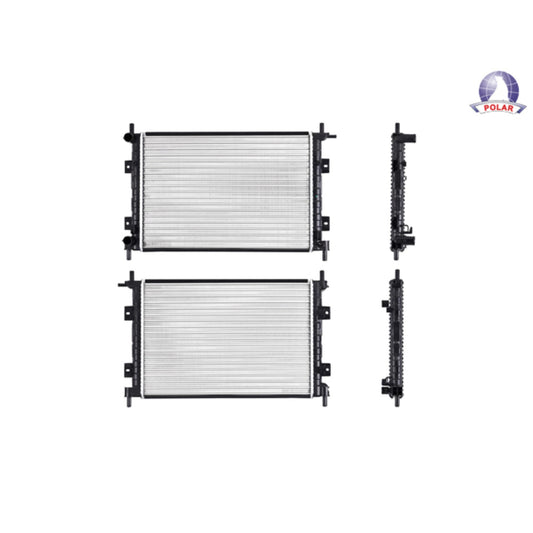 Radiador Fd Courier/Fiesta Ikon 01-12 L4 1.4, 1.6 Lts C/Aa Std 19 2/3X14 1/7X23Mm Alum Mec Polar