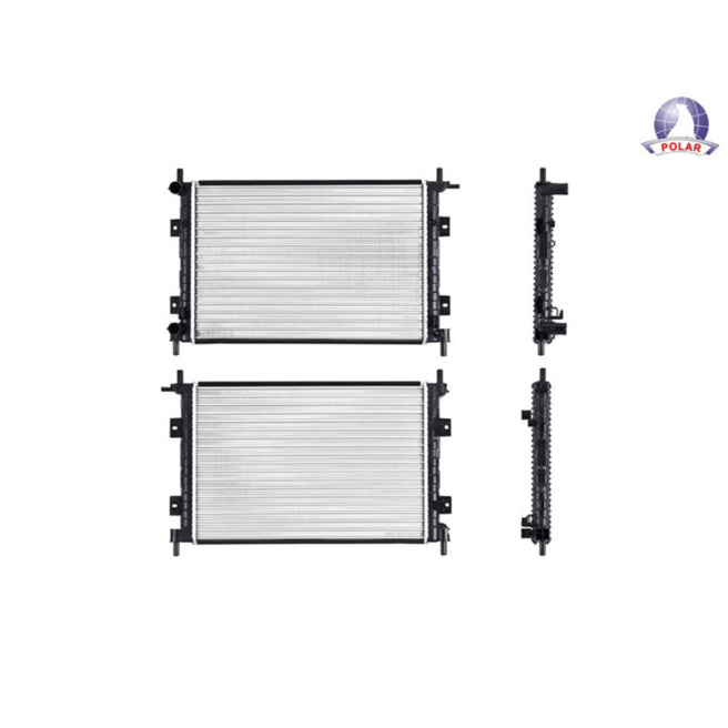 Radiador Fd Courier/Fiesta Ikon 01-12 L4 1.4, 1.6 Lts C/Aa Std 19 2/3X14 1/7X23Mm Alum Mec Polar