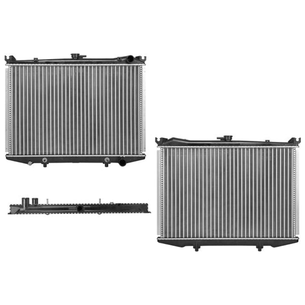 Radiador Ns D21/Hardbody/Pathfinder 86-04 L4/V6 2.4/3.0 Lts Tomas Lineales Aut 17X25X23Mm Alum Mec Polar