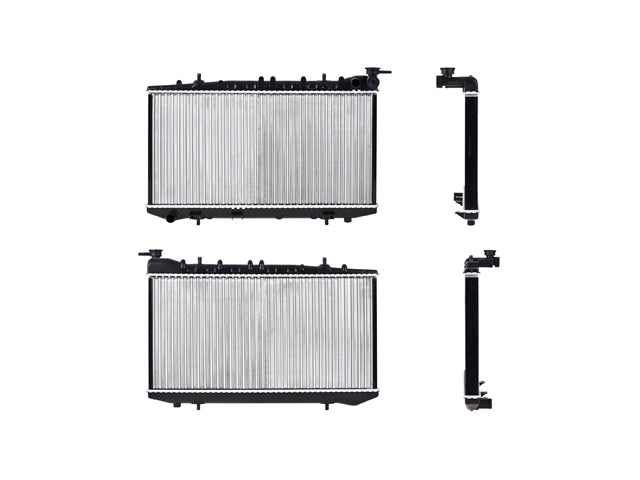 RADIADOR NS TSURU III 92-17 L4 1.6, 1.8, 2.0 LTS 2 HILERAS 1/2 STD C/S AA 12 3/5X25 1/2X34MM ALUM MEC POLAR