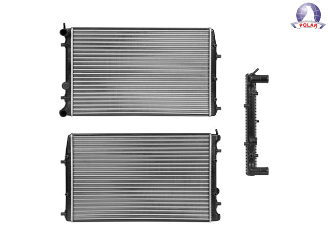 RADIADOR ST IBIZA/CORDOBA 02-07 L4 1.4, 1.6, 2.0 LTS STD C/S AA 24 4/5X16 1/3X23MM ALUM MEC POLAR