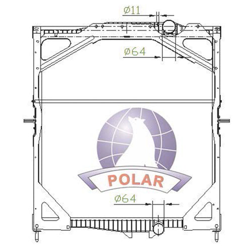 Radiador Vnl Manual 1998-2007 Polar