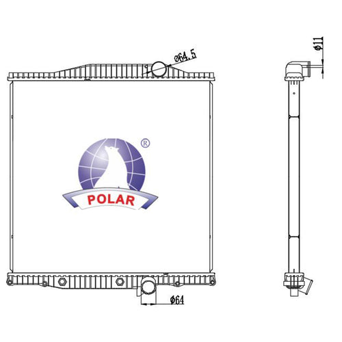 Radiador Tomas Lineales Vnm 2004-2006 Polar