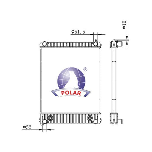 Radiador Tomas Cruzadas M2 Series Automático 2003-2008 Polar