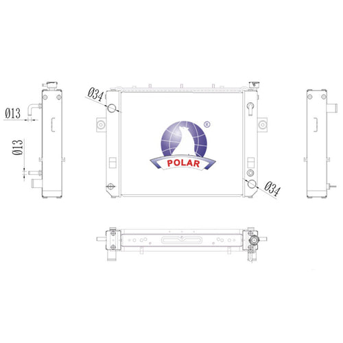 Radiador 7FD30 Manual 1998-2005 Polar