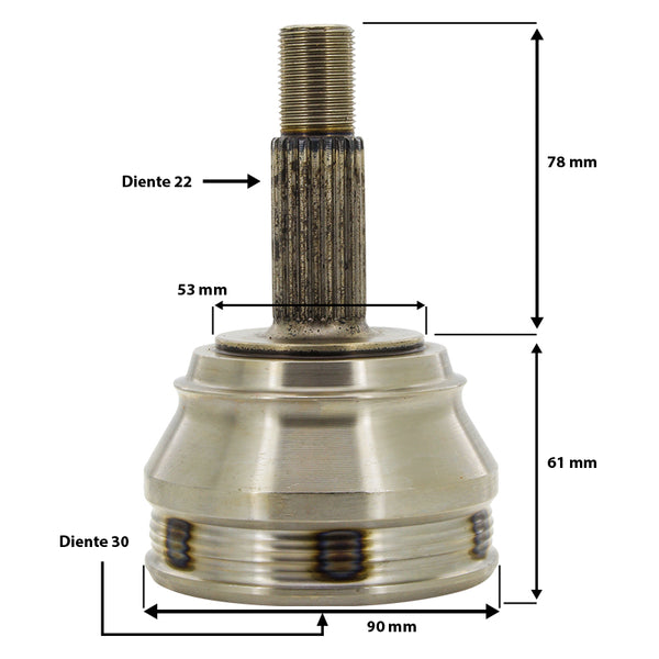 Juntas Homocineticas Rueda P/ Volkswagen Cabrio 1995 - 2002