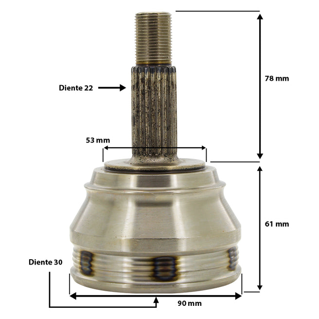 Juntas Homocineticas Rueda P/ Volkswagen Cabrio 1995 - 2002