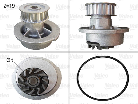 Bomba Agua Chevrolet Chevy 1995-1997 L4 1.4L 19 Dientes