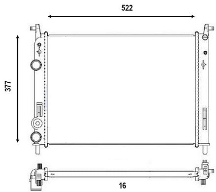 Radiador Fiat Palio 2006-2011 L4 1.8L