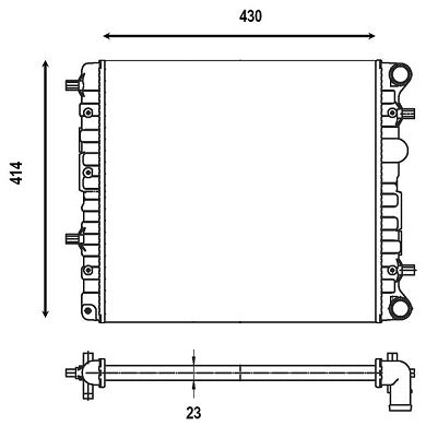 Radiador Volkswagen Gol 2009-2010 L4 1.6L DPI/OEM: 6Q0121253Q