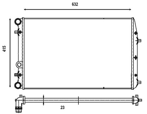 Radiador Volkswagen Polo 2003-2007 L4 2.0L