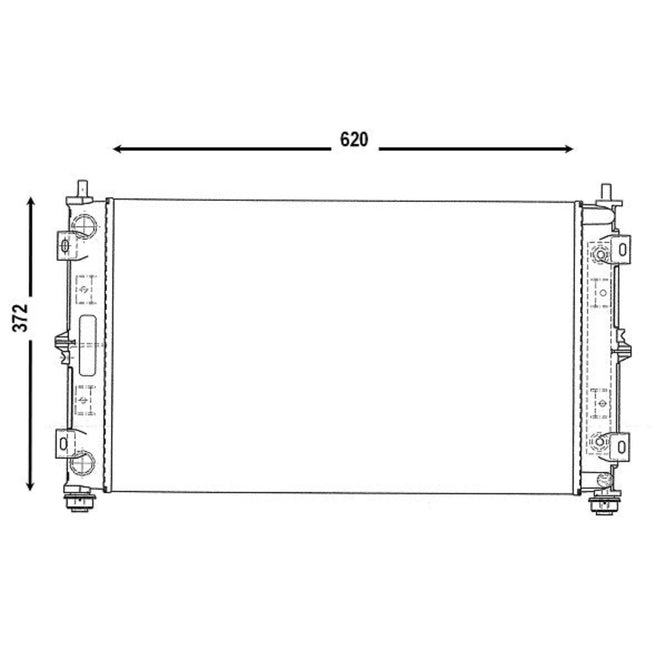 Radiador para Chrysler Cirrus 1996-2000 V6 2.5L DPI: 1702