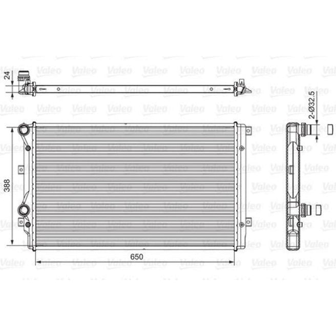 Radiador Volkswagen Bora 2008-2010 L4 1.9L DPI: 13030