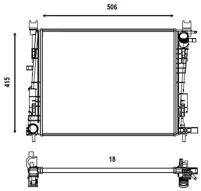 Radiador Renault Logan 2017-2017 L4 1.6L