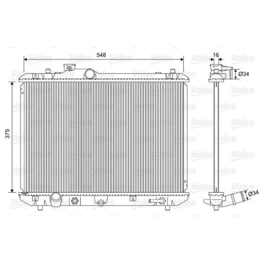 Radiador Suzuki Swift 2007-2011 L4 1.5L DPI: 15564